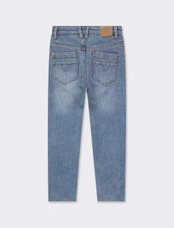 Bambino Piazza Italia Bambino|Jeans<Pantaloni in denim slim fit, elastico regolabile in vita con dettaglio taschino a contrasto - Denim