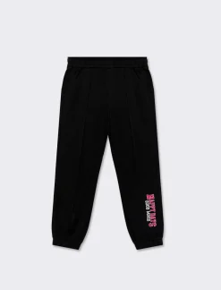 Piazza Italia Bambina|Leggings E Jogger<Pantaloni in felpa di cotone con elastico in vita e al fondo e tagli frontali -