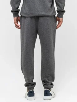 Piazza Italia Pantaloni in felpa in misto cotone garzato melange regular fit - Nero Best Sale