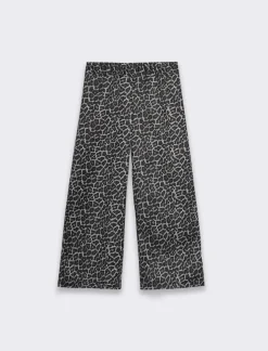 Piazza Italia Bambina|Leggings E Jogger<Pantaloni in scuba stampato a fantasia leopardata con gamba ampia - Fantasia
