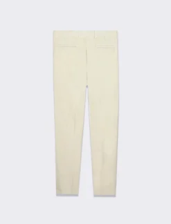 Uomo Piazza Italia Uomo|Pantaloni<Pantaloni in velluto formal fit con tasche a filetto posteriori - Beige ecru