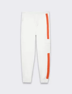 Uomo Piazza Italia Uomo|Pantaloni<Pantaloni jogger in felpa con vita elasticizzata - Bianco