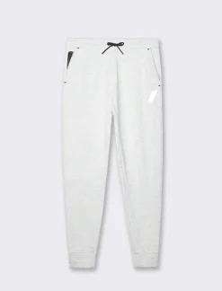 Uomo Piazza Italia Uomo|Pantaloni<Pantaloni jogger in interlock e orli a coste - chiaro mel.