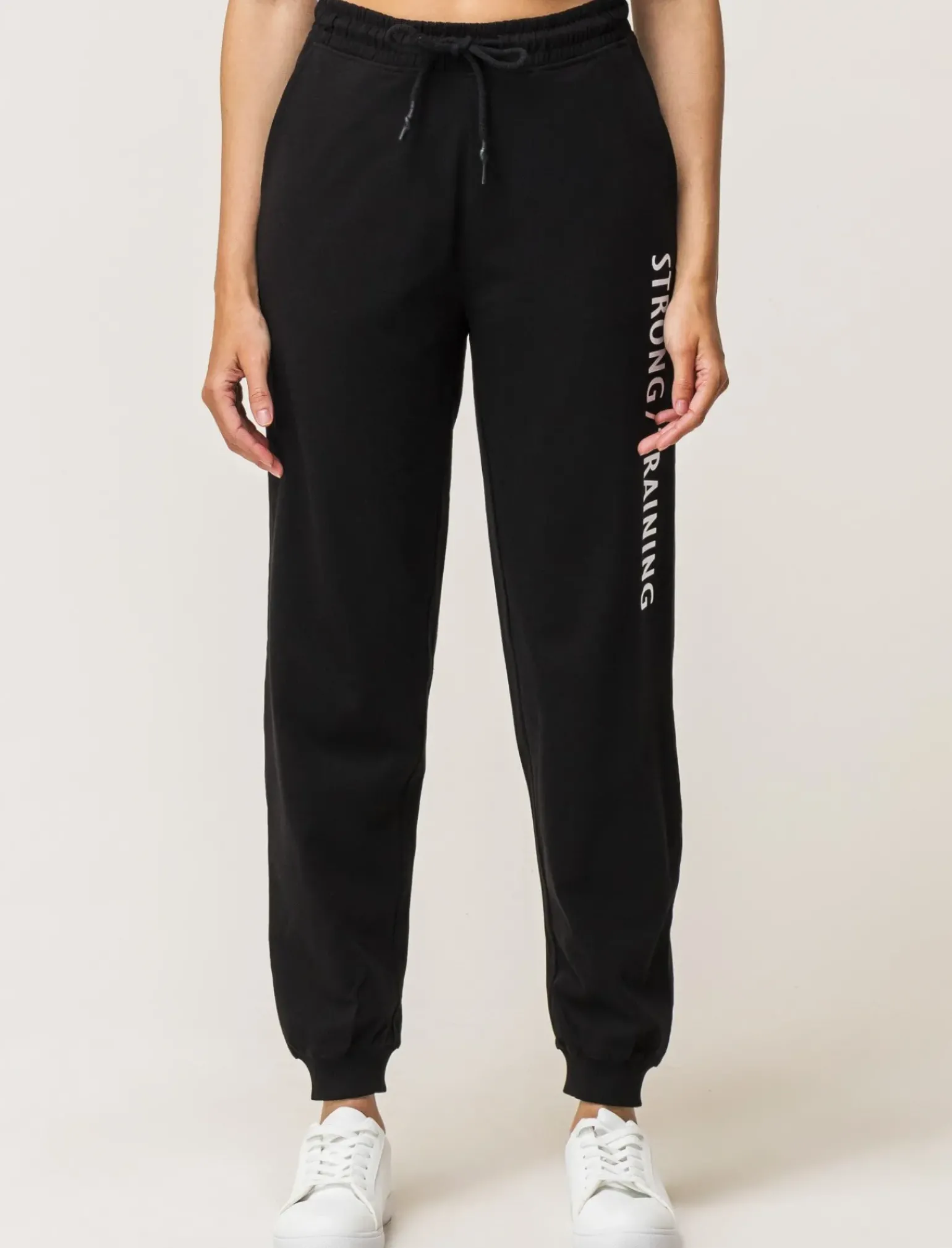 Donna Piazza Italia Donna|Pantaloni<Pantaloni jogger in jersey di cotone conlaccetto in vita -