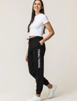 Donna Piazza Italia Donna|Pantaloni<Pantaloni jogger in jersey di cotone conlaccetto in vita -