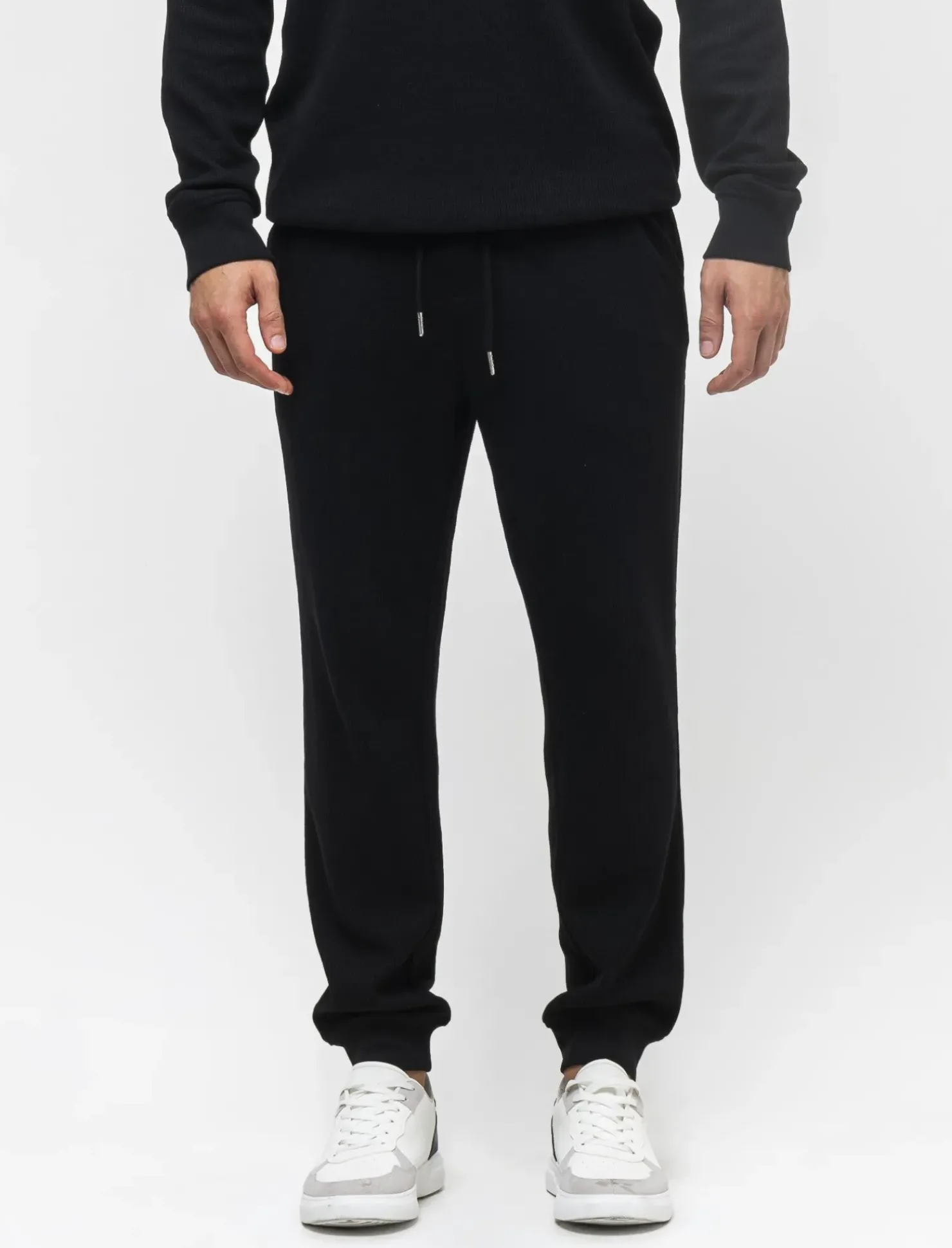 Piazza Italia Pantaloni jogger in tessuto waffle - Nero Hot