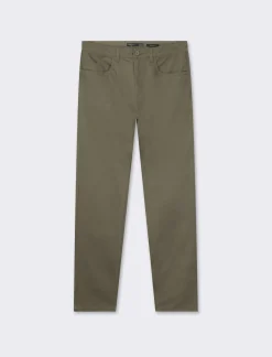 Uomo Piazza Italia Uomo|Pantaloni<Pantaloni regular fit cinque tasche.Tessuto twill 100% cotone - militare