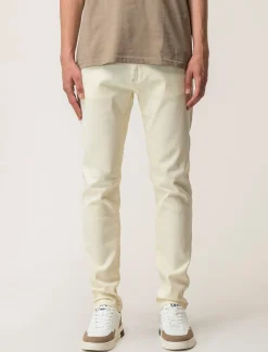 Uomo Piazza Italia Uomo|Pantaloni<Pantaloni slim fit, cinque tasche in tessuto cotone stretch effetto slavato. Chiusura anteriore con -