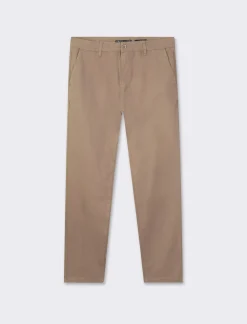 Uomo Piazza Italia Pantaloni<Pantaloni slim fit, modello chino in tessuto twill cotone elasticizzato, effetto leggermente slavato - kaki