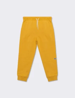 Bambino Piazza Italia Bambino|Leggings E Jogger<Pantaloni sportivi con coulisse e applicazione etichetta con tasche e tagli - Ocra