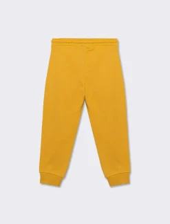 Bambino Piazza Italia Bambino|Leggings E Jogger<Pantaloni sportivi con coulisse e applicazione etichetta con tasche e tagli - Ocra