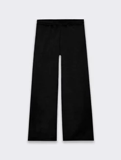 Piazza Italia Bambina|Leggings E Jogger<Pantaloni sportivi da bambina a gamba larga con tasche alla francese - Nero