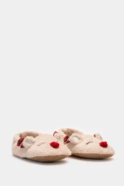 Donna Piazza Italia Pantofole<Pantofola a calzino a forma di renna in tessuto e suola antiscivolo -