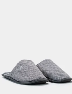 Uomo Piazza Italia Pantofole<Pantofola in tessuto con ricamo stella dei venti -