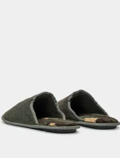 Uomo Piazza Italia Pantofole<Pantofola in tessuto con stampa militare sulla soletta - Ve.milit.