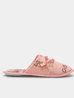 Donna Piazza Italia Pantofole<Pantofola in tessuto con scritte a love -