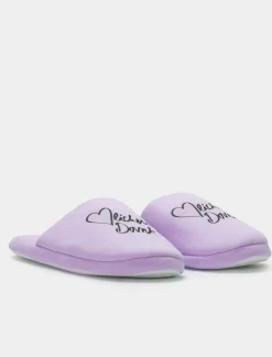 Donna Piazza Italia Pantofole<Pantofola in tessuto con stampa - Lilla