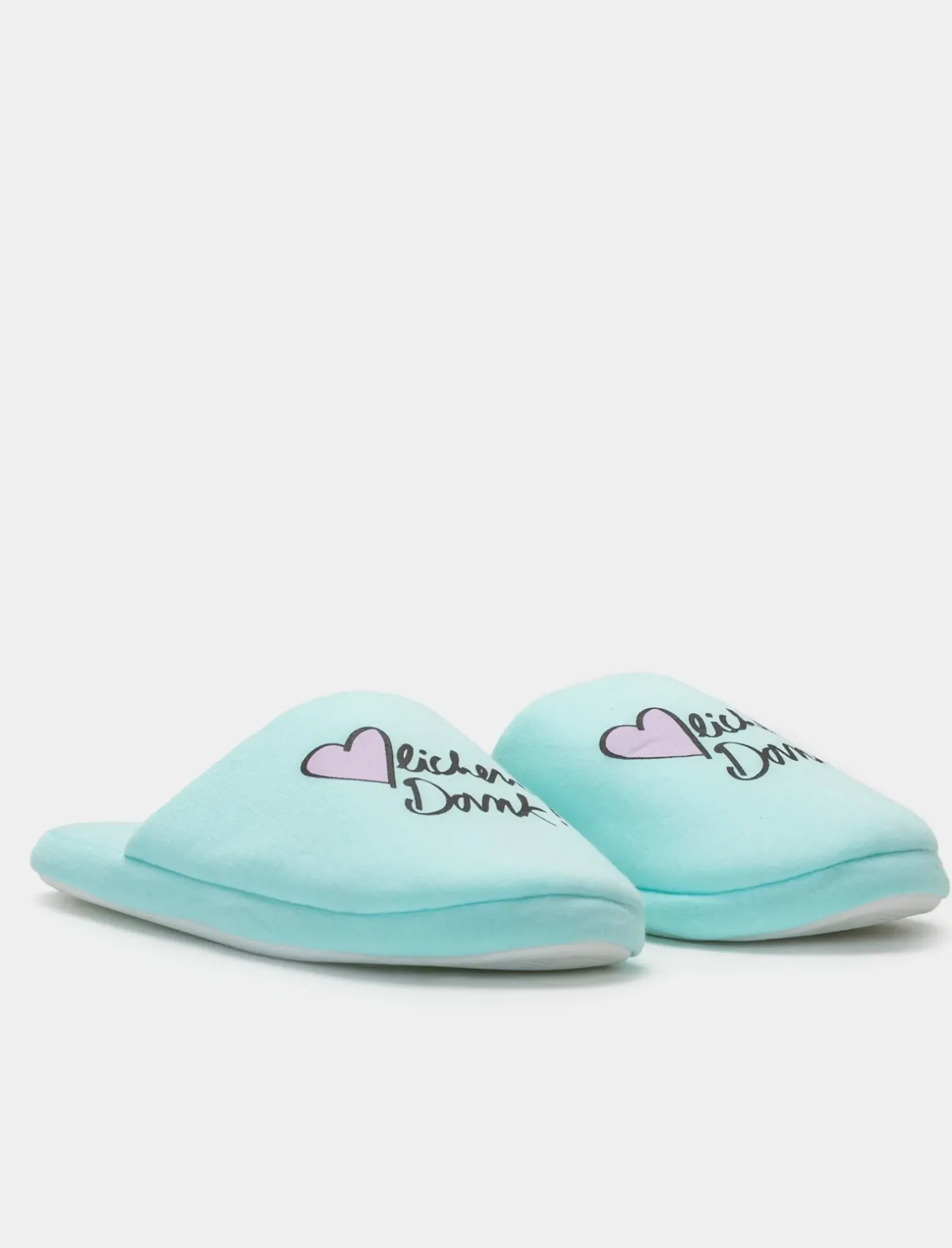 Piazza Italia Pantofola in tessuto con stampa - acqua Verde Discount