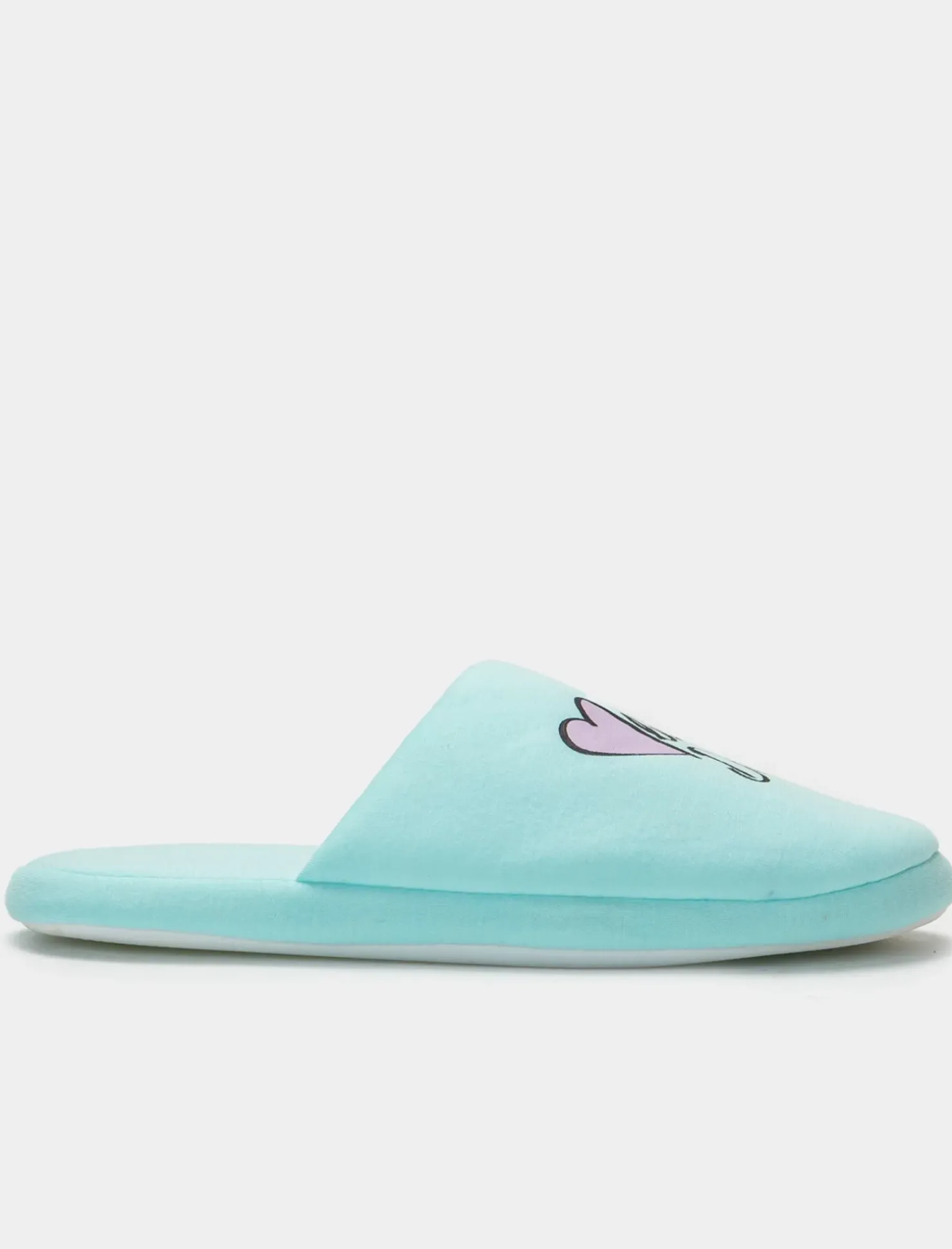 Piazza Italia Pantofola in tessuto con stampa - acqua Verde Discount