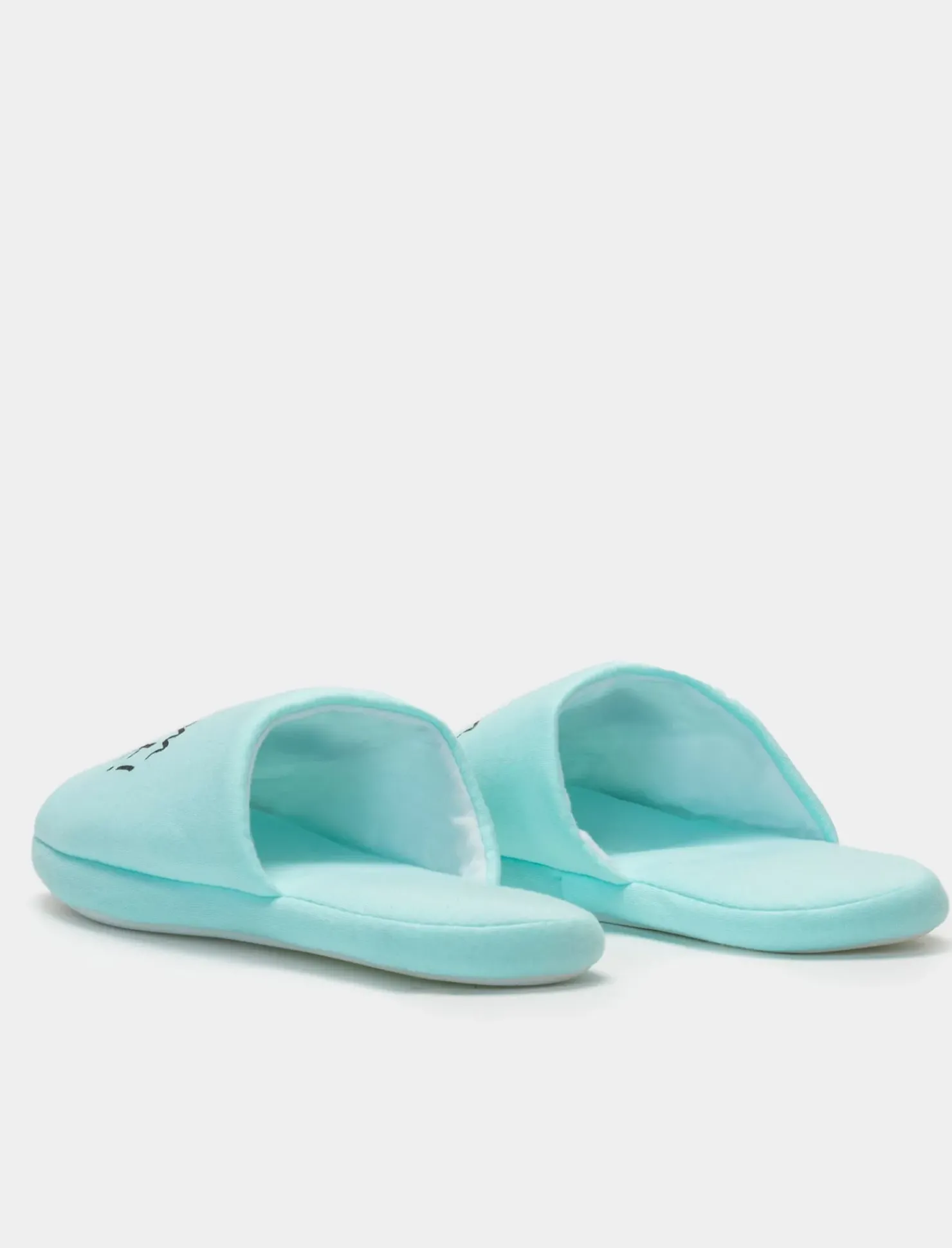 Piazza Italia Pantofola in tessuto con stampa - acqua Verde Discount