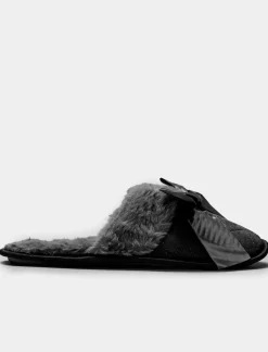 Donna Piazza Italia Pantofole<Pantofola in tessuto con fiocco -