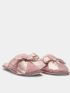 Donna Piazza Italia Pantofole<Pantofola in tessuto con fiocco -