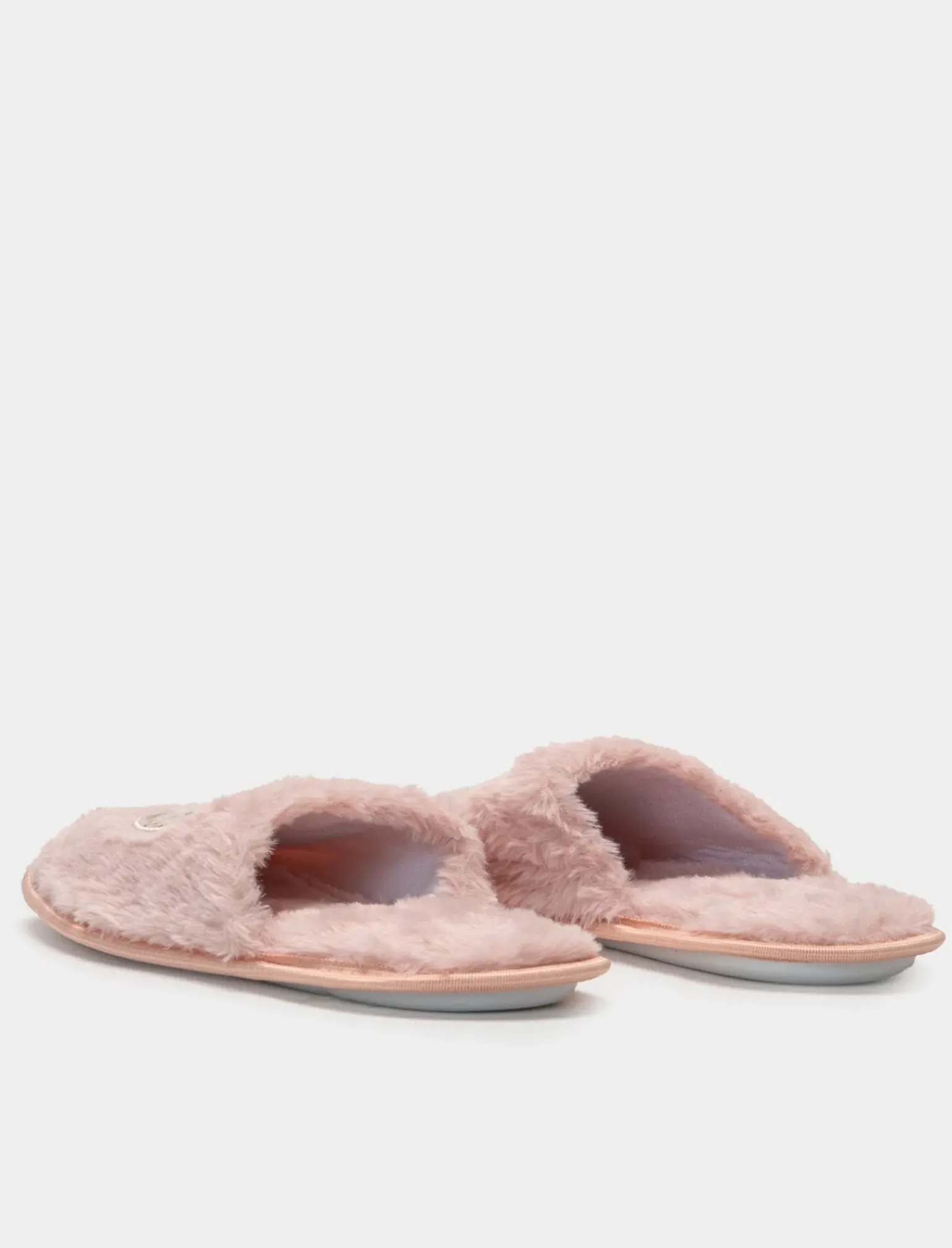 Donna Piazza Italia Pantofole<Pantofola in tessuto furry con cuore -