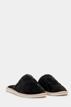 Uomo Piazza Italia Pantofole<Pantofola in tessuto furry con fondo rialzato -