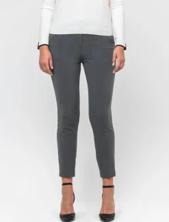 Donna Piazza Italia Donna|Pantaloni<Patalone taglio formale vestibilità straight con elastico jaquard - mel.