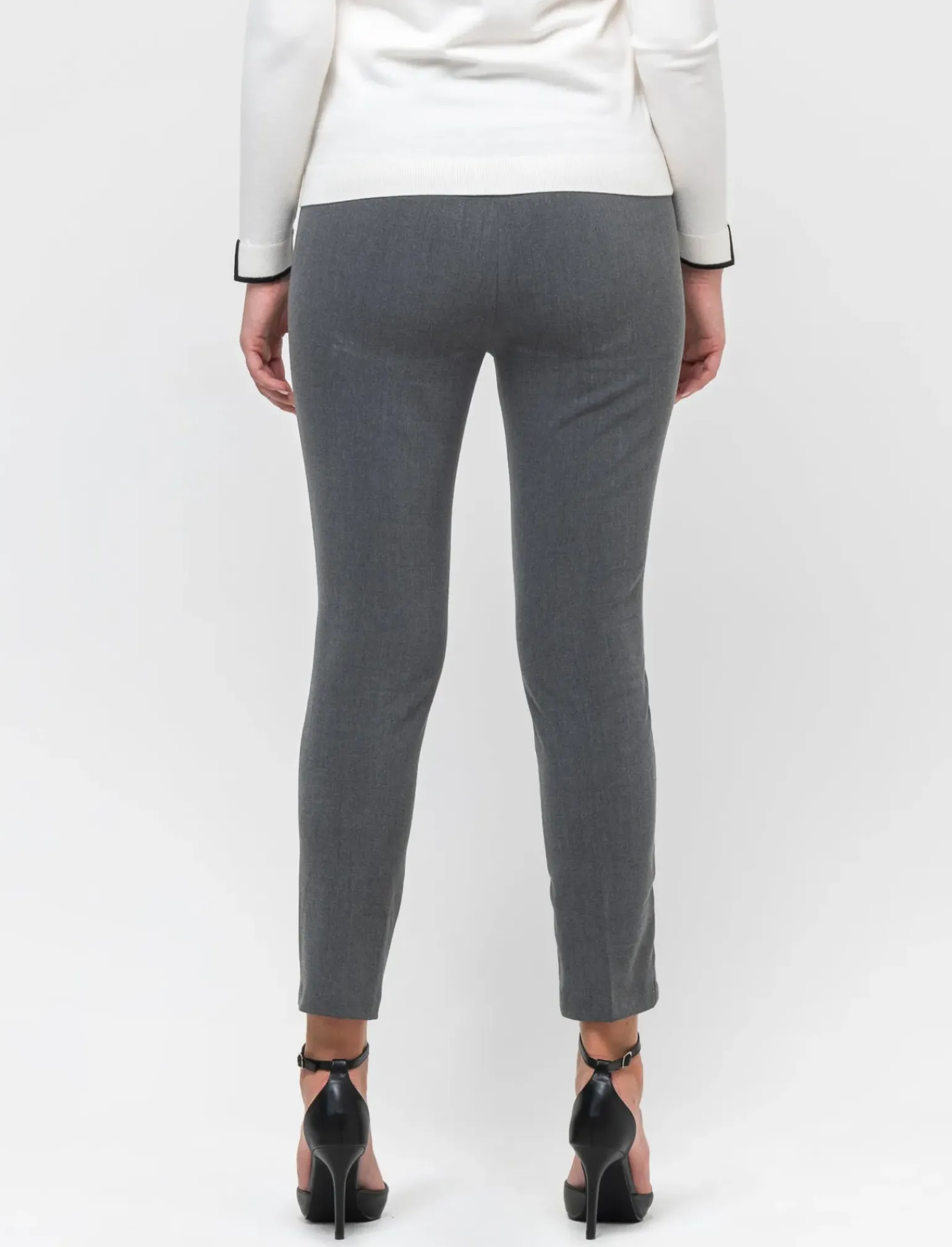 Donna Piazza Italia Donna|Pantaloni<Patalone taglio formale vestibilità straight con elastico jaquard - mel.