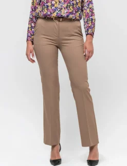 Donna Piazza Italia Donna|Pantaloni<Patalone taglio formale vestibilità straight con cointura - Cammello