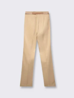 Donna Piazza Italia Donna|Pantaloni<Patalone taglio formale vestibilità straight con cointura - Cammello