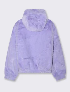 Donna Piazza Italia Giubbini E Cappotti<Pelliccia sintetica con coulisse al collo - Lilla