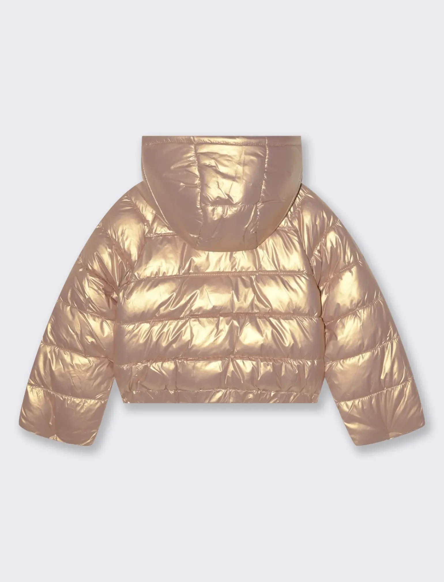 Piazza Italia Bambina|Giubbini E Cappotti<Piumino corto da bambina effetto metallizzato rosè con cappuccio - Rosa