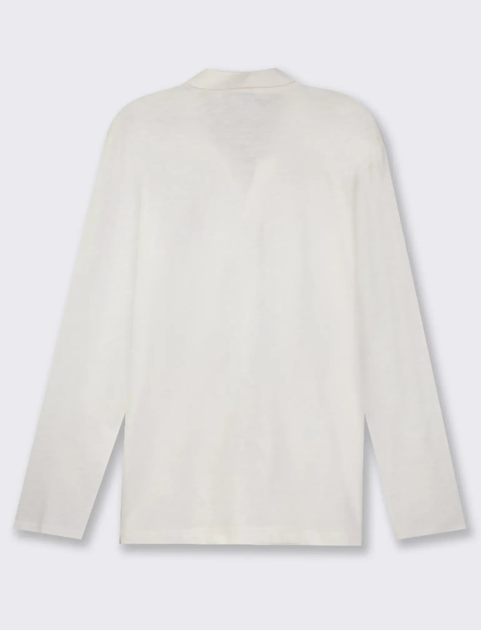 Uomo Piazza Italia Uomo|Polo E T-Shirt<Polo derby con colletto classico a rever in puro cotone slub a maniche lunghe -