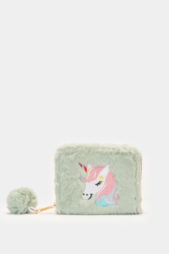 Piazza Italia Portachiavi E Portafogli|Borse E Zaini<Portamonete da bambina con unicorno in pelliccia -
