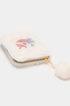 Piazza Italia Portachiavi E Portafogli|Borse E Zaini<Portamonete da bambina con unicorno in pelliccia -