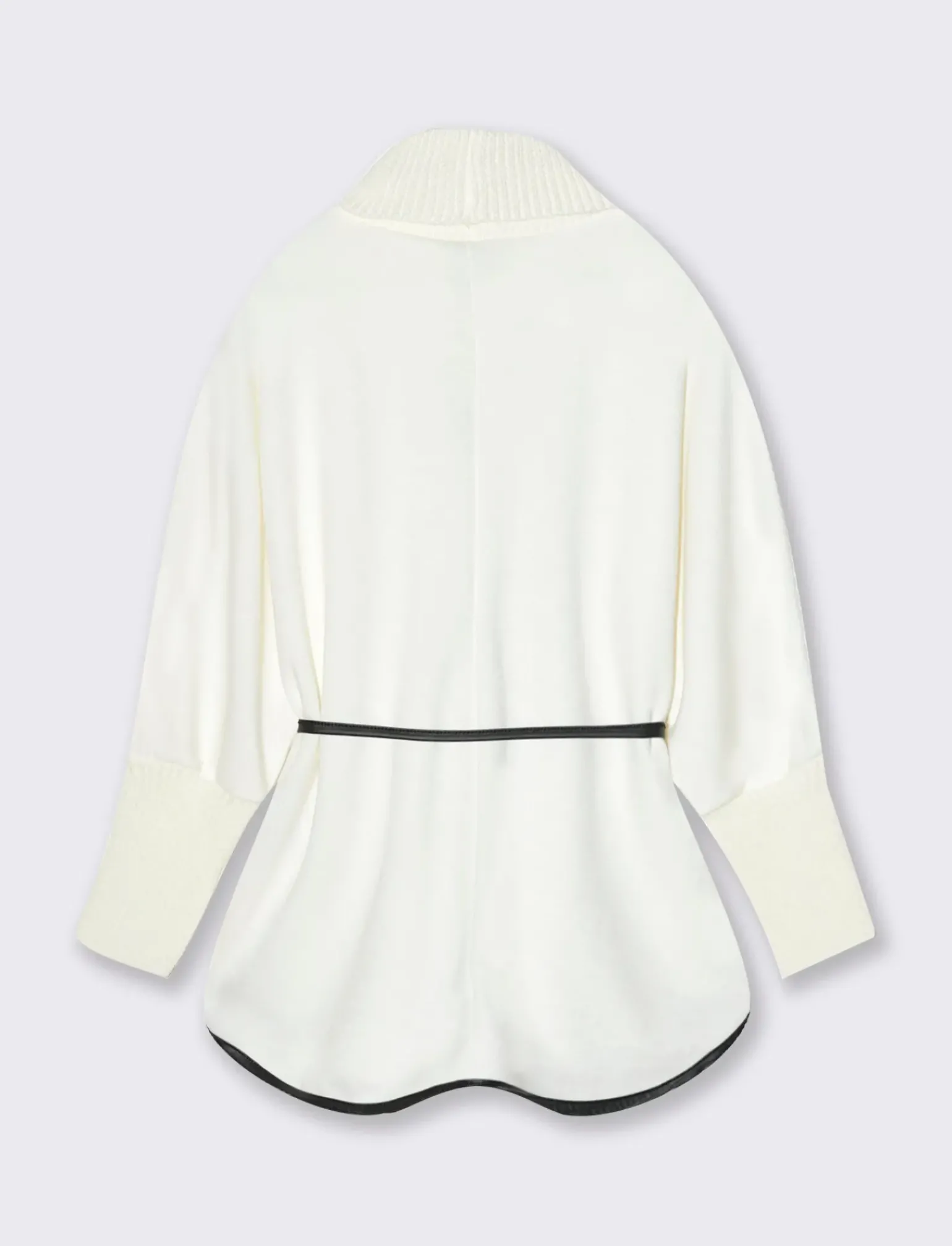 Donna Piazza Italia Maglieria<Pullover collo alto con maniche a 3/4 - Bianco latte