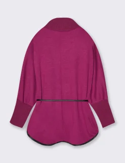 Donna Piazza Italia Maglieria<Pullover collo alto con maniche a 3/4 - Magenta