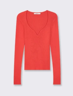 Donna Piazza Italia Donna<Pullover in costa con scollo a V -