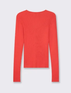 Donna Piazza Italia Donna<Pullover in costa con scollo a V -