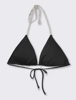 Donna Piazza Italia Donna<Reggiseno costume mare con laccetti in strass -