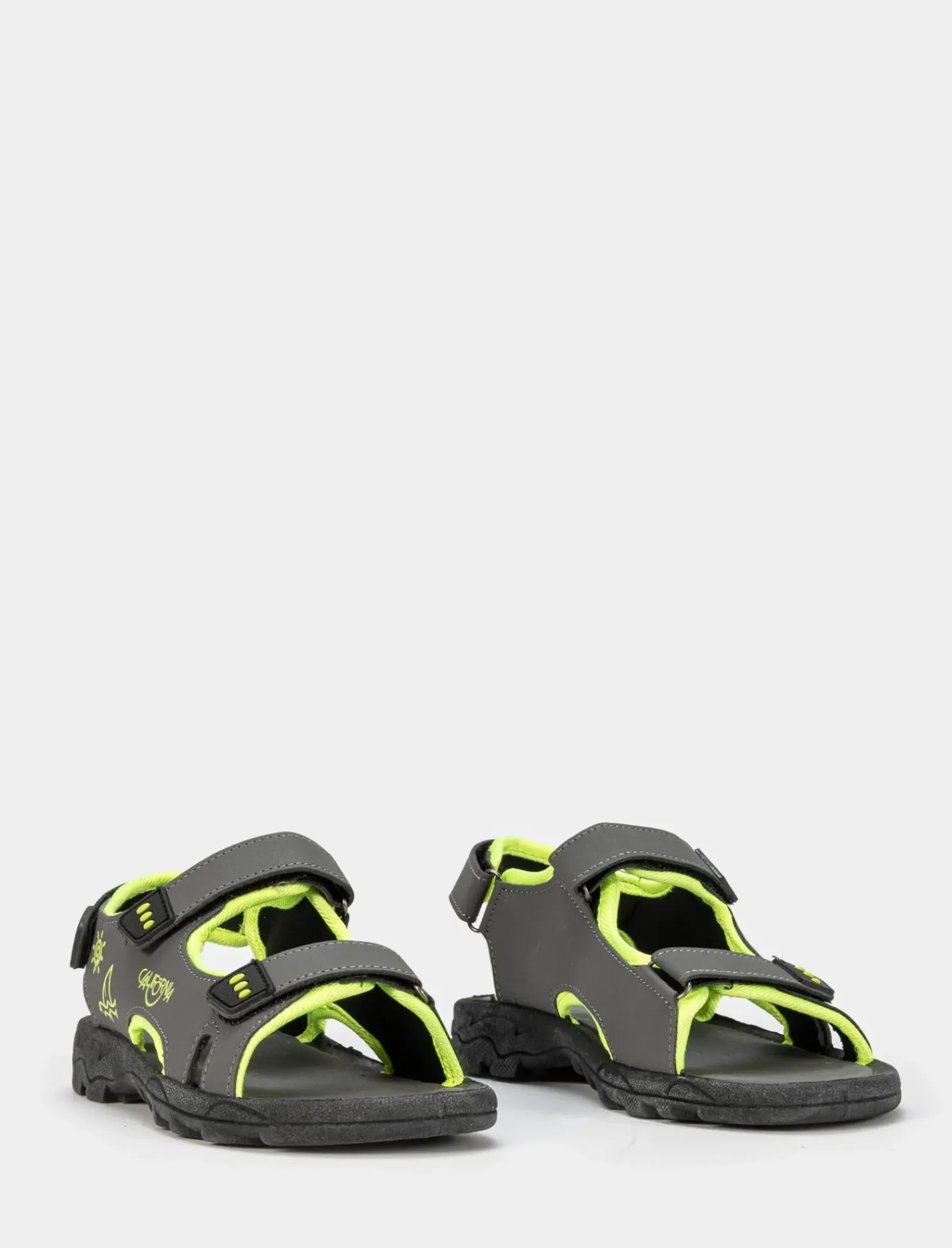 Piazza Italia Sandalo con doppio strappo da bambino - Grigio Online