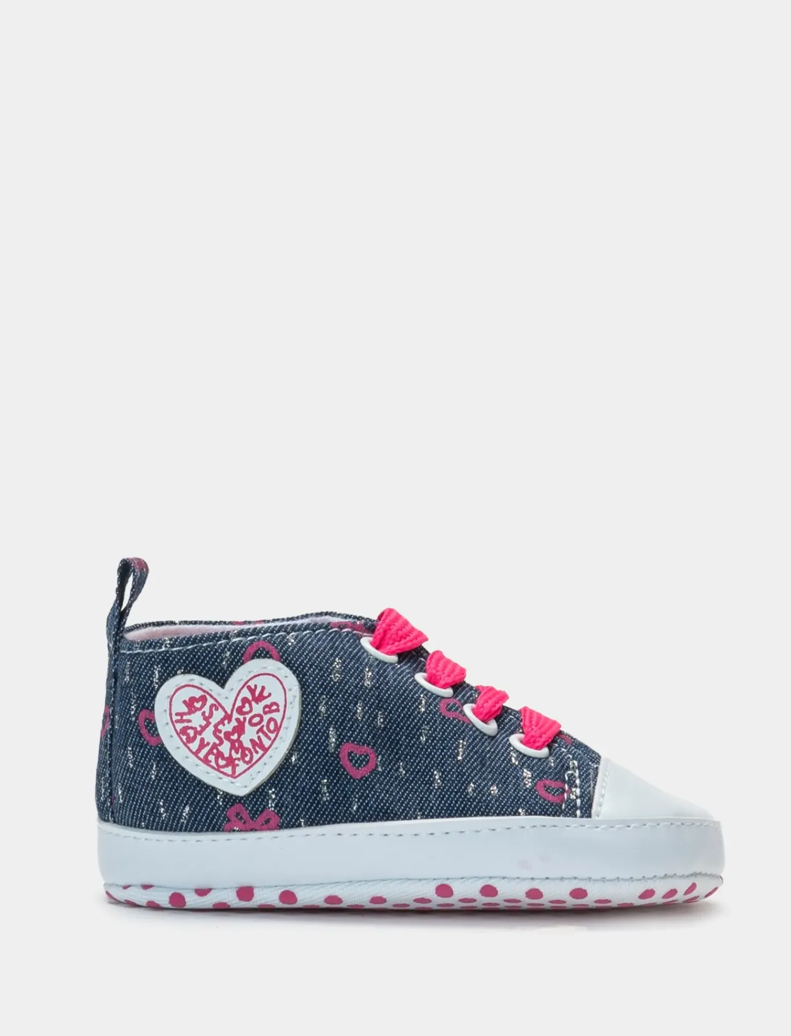 Piazza Italia Scarpe<Scarpa in denim con patch cuore e fondo antiscivolo -