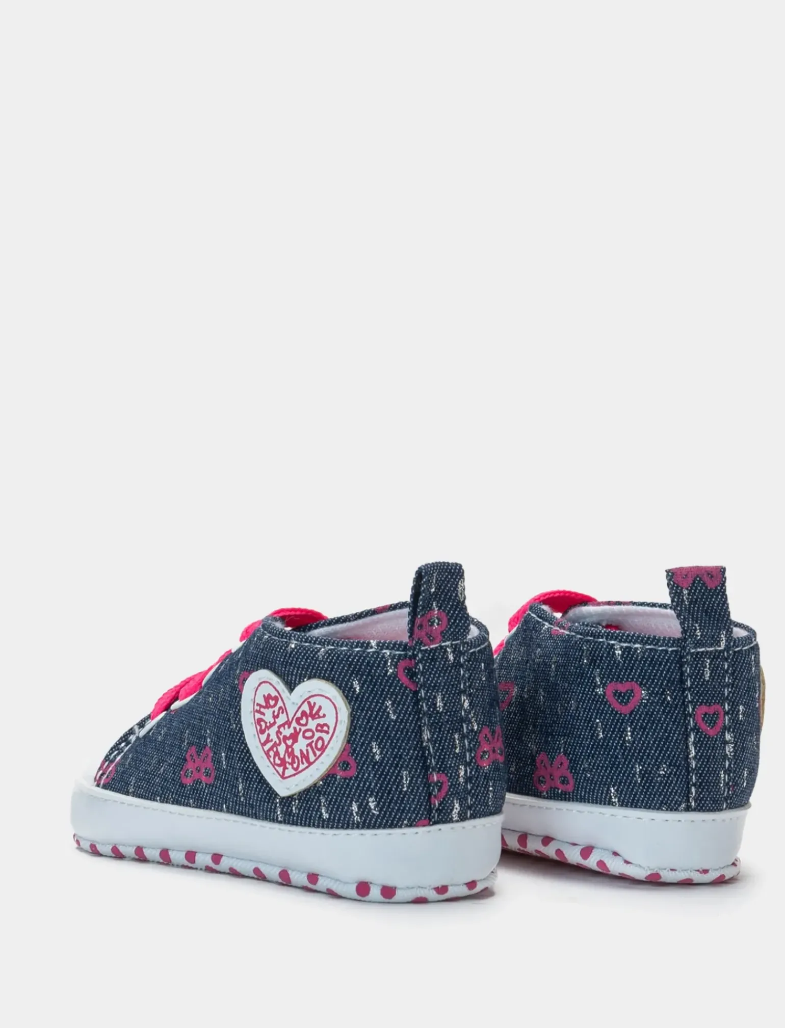 Piazza Italia Scarpe<Scarpa in denim con patch cuore e fondo antiscivolo -