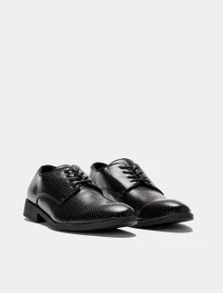 Piazza Italia Scarpa stringata con texture - Nero Flash Sale