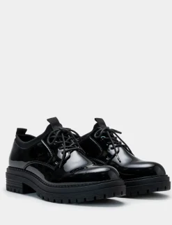 Donna Piazza Italia Donna|Stringate<Scarpa stringata di vernice con fondo roccia -