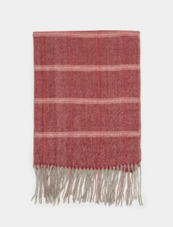 Donna Piazza Italia Foulard E Sciarpe<Sciarpa da donna con frange motivo spigato -