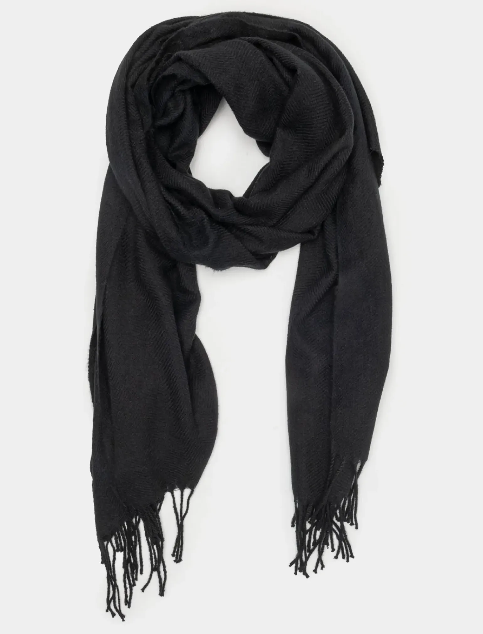 Donna Piazza Italia Foulard E Sciarpe<Sciarpa da donna in tinta unita con frange -