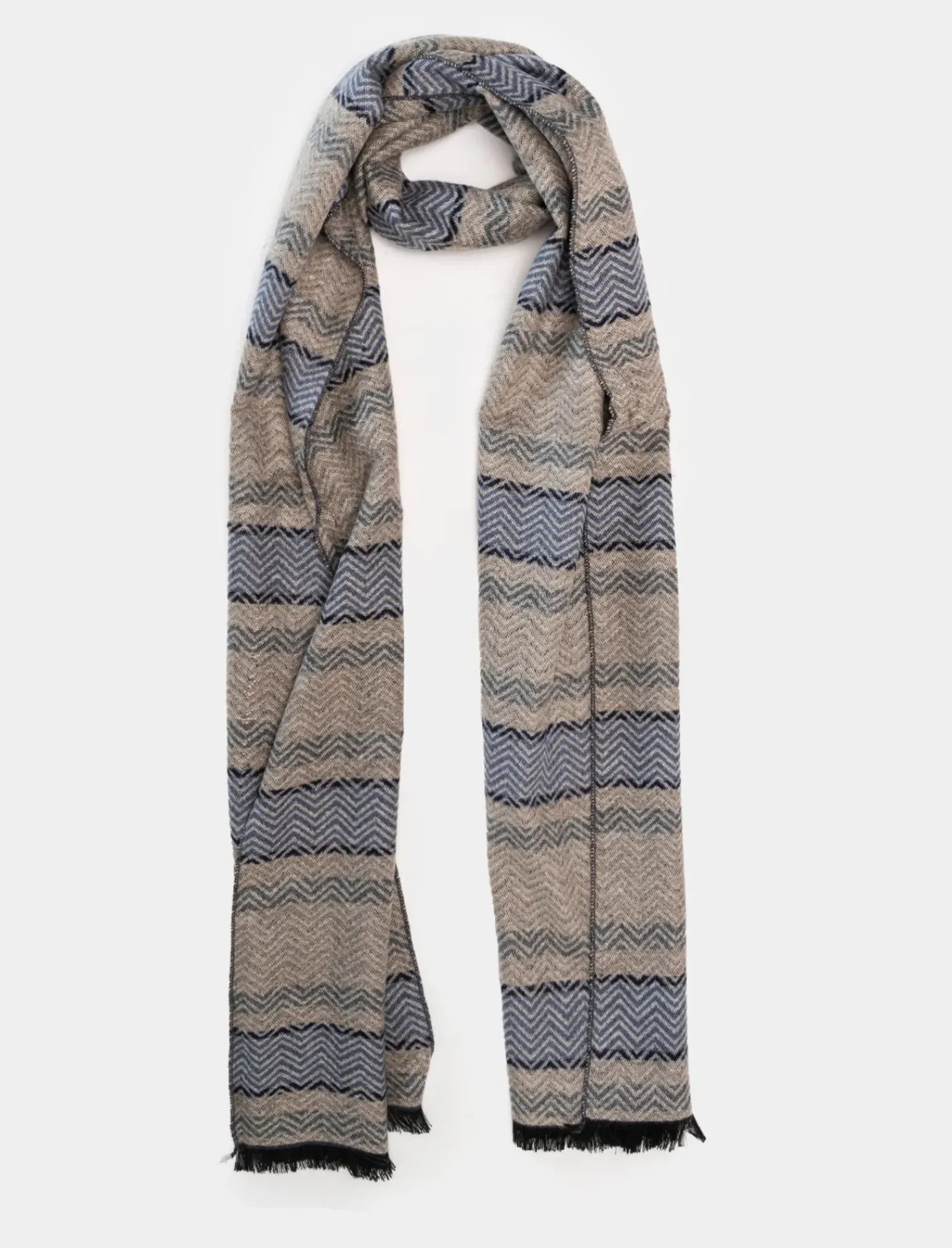 Uomo Piazza Italia Foulard E Sciarpe<Sciarpa da uomo a quadri e spigato - Denim